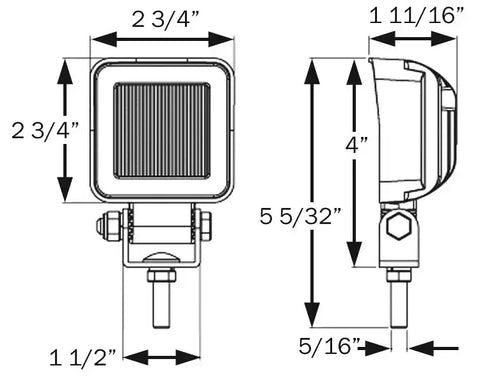 LED MINI REC; 3 LED