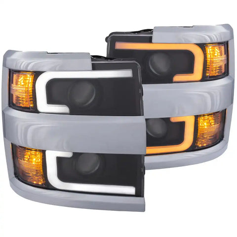 ANZO USA 111365 Headlight Assembly Halogen Bulb Projector Beam With Switchback Desi