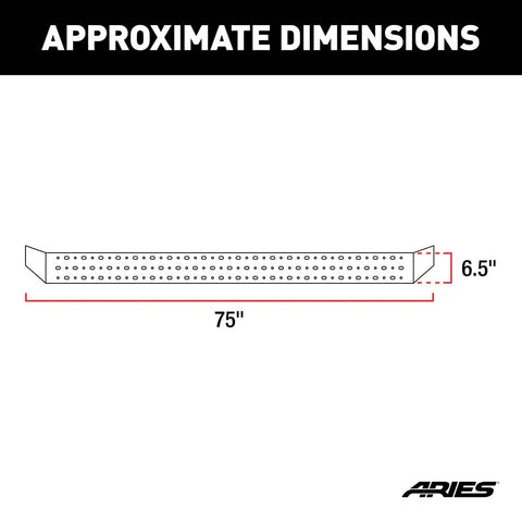 ARIES 2055556 RIDGESTEP 75' BLACK STEEL RUNNING B