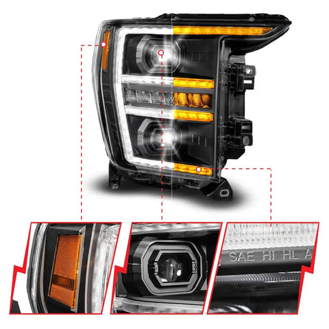 ANZO 111594R LED HL F150 PASS SIDE BLK 21-23