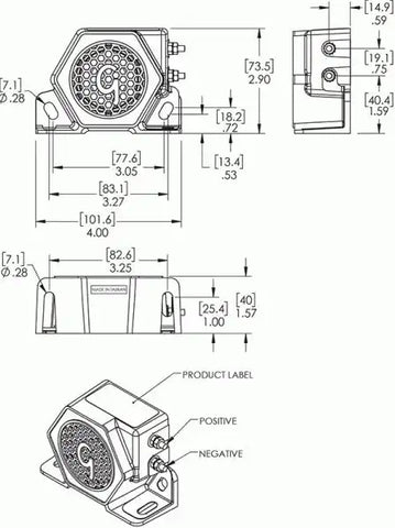 ELECTRONC BACK UP ALARM