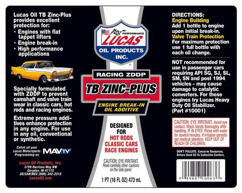 LUCAS OIL 10063 ENGINE BREAK IN OIL 16 OU