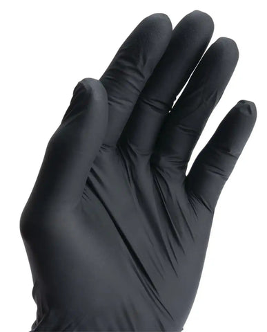 BLK NITRILE GLOVES 100 LG