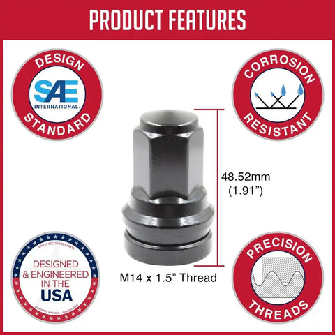 OE LUG-FCTRY LG BLK-M14 1.5 (13/16)