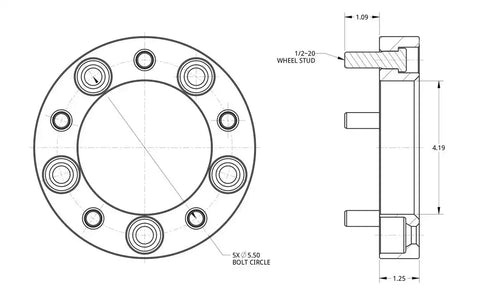 SPIDERTRAX WHS003 JEEP WHEEL SPACER PAIR