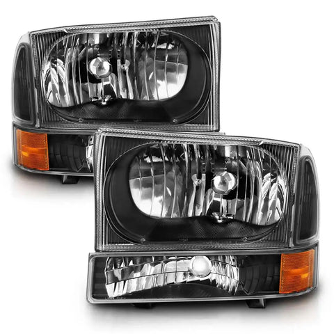 ANZO 111457 CRYSTAL HEADLIGHT SET; CLEAR LENS;