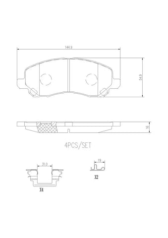 DISC BRAKE PAD SET