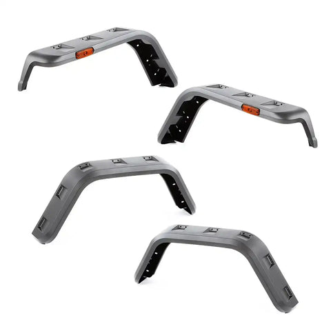 Rugged Ridge 11640.30 - Fender Flare Hurricane 2 Inch Tire Coverage Black Thermoplastic Set Of 4