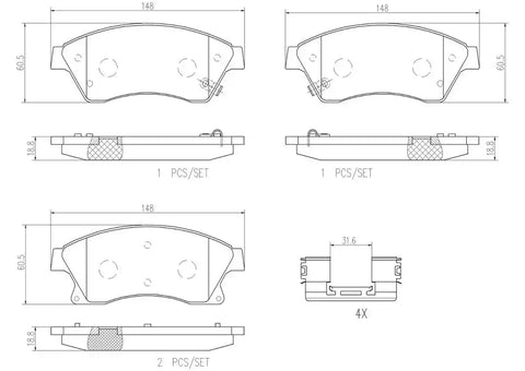 DISC BRAKE PAD SET