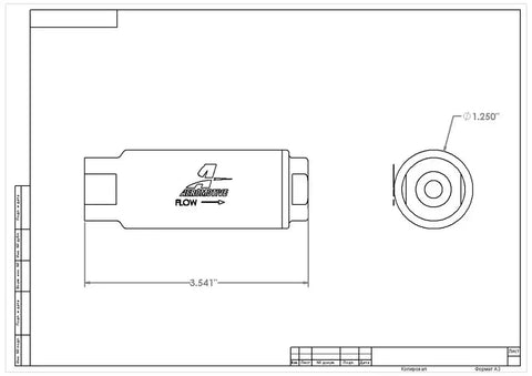 AEROMOTIVE 12303 STR ROD IN LN FILTER