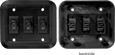 RV DESIGNER S660 WALLPLATESWITCH BLACK TRIPLE 3