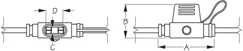 SEA DOG 445097-1 INLINE FUSE HOLDER - ATM UP TO