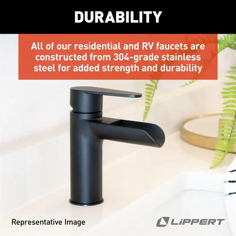 WATERFALL BATHROOM FAUCET - BLACK M