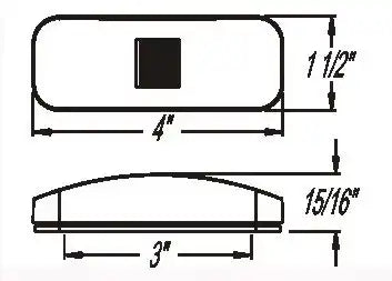 LED MARK LIGHT;RECT;1WIRE;AMBER