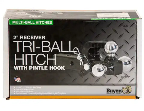 Buyers Products 1802279 Trailer Hitch Ball Mount Class III/ IV Fits 2 Inch Receiver 1-7/8 Inch Ball Rated 6000 Pound Trailer