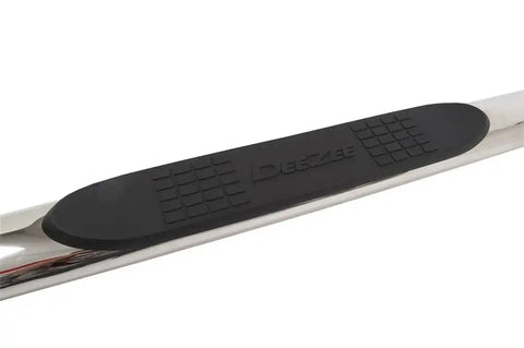 Dee Zee DZ372527 Nerf Bar With Step Pads 4 Inch Oval Bent Polished Stainless Stee