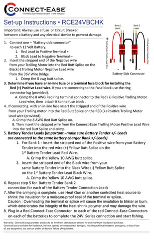 CONNECT EASE RCE24VBCHK 24 VOLT SERIES TROLLING M