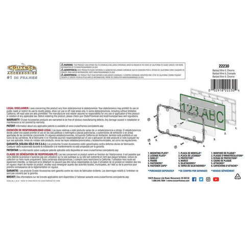 CRUISER 22230 BARBED WIRE II CHROME