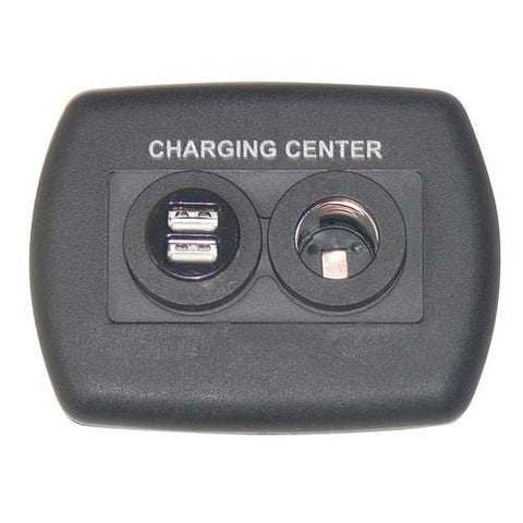 BLACK WALLPLATE METAL USB