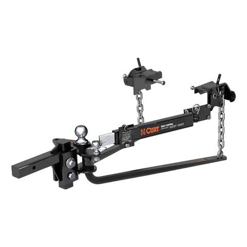 CURT 17063 Round Bar Weight Distribution Hitch with Lubrication Sway Control (10-14K)
