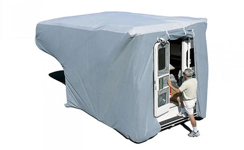 Adco 12264 Slide In Truck Bed Camper Cover SFS AquaShed  For 8 Foot To 10 Foot Len