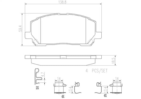 DISC BRAKE PAD SET