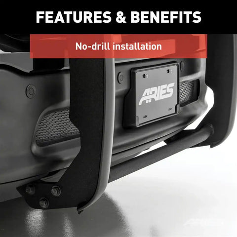 ARIES 1051 - 1-1/2-Inch Black Steel Grille Guard, No-Drill, Select Jeep Liberty