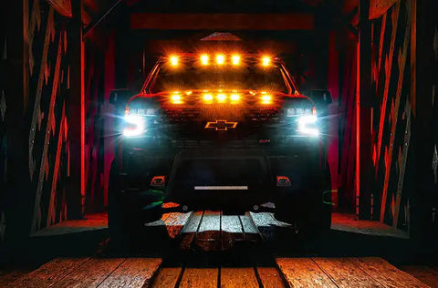 Auto Ventshade (AVS) 698163-PWD - AeroCab Marker Light Color Match with five amber LED Ivory Pearl Tri-Coat