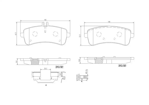 BREMBO P50125N DISC BRAKE PAD SET
