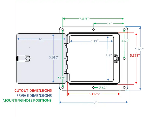 ULTRA FAB 48-979010 DOOR SPARE TANK-CHROME