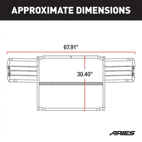 ARIES 3062 - Black Steel Grille Guard, Select Ford Escape, Mazda Tribute
