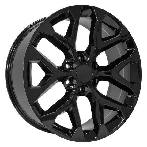 OE WHEELS CV98B-22090-6550-24B 22' REPLICA WHEEL FITS CHEVY SILVER