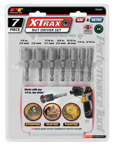7PC X-TRAX NUT-DRIVER SET