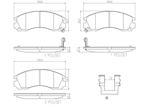 BREMBO P54017N DISC BRAKE PAD SET