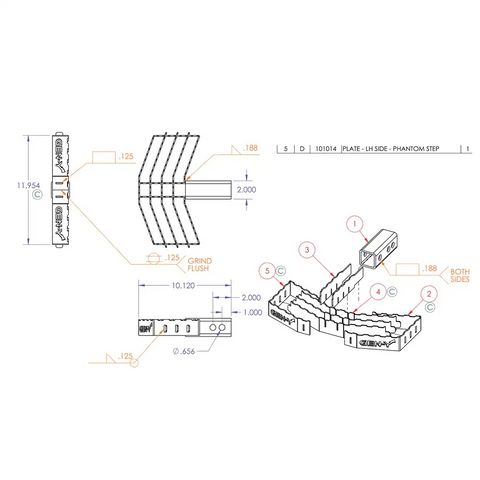 GEN-Y HITCH GH-13052X REBEL 2' SHANK SERRATED HITCH STEP