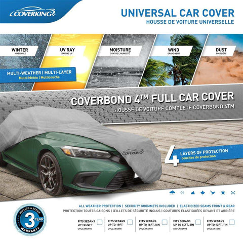 COVERKING UVCCAR2N98 UNIVERSAL COVER FITS SEDANS UP TO 1