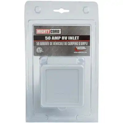 50A INLET  WHITE  CARDED