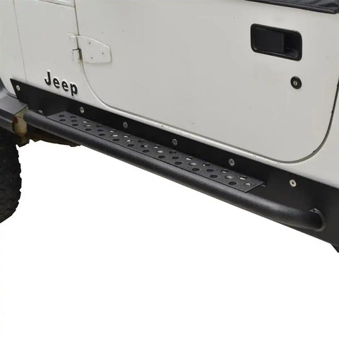 Paramount Automotive 51-0105 - 87-96 Jeep Wrangler YJ Rocker Guard w/ Step Board