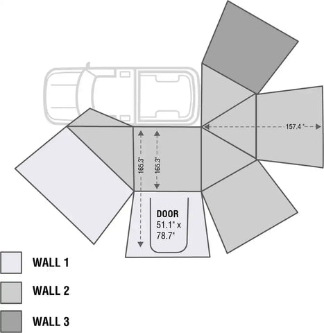 NOMADIC AWNING 270 - SIDE WALL 1 WI