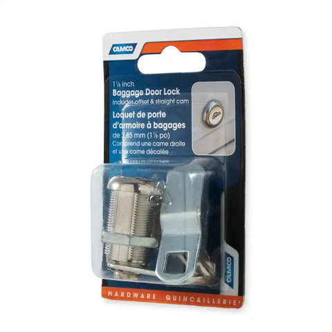 Camco 44363 Lock Cylinder For Baggage Compartment Doors Keyed Cam Lock 1-1/8 Inch