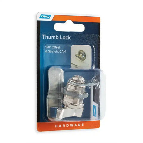 Camco 44333 Lock Cylinder For Baggage Compartment Doors Thumb Operated Cam Lock 5/