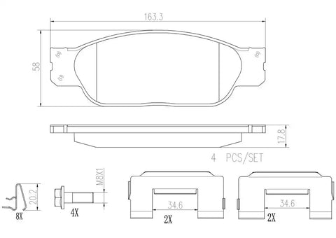 DISC BRAKE PAD SET