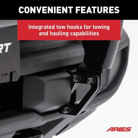 Aries 7100 Grille Guard Powder Coated Black Steel With Brush Guard Without Skid