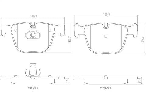 BREMBO P06026N DISC BRAKE PAD SET