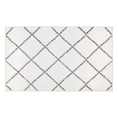CRYSTAL ART 340948WEB MEDINA MOROCCAN DIAMOND IVORY 3X5 R
