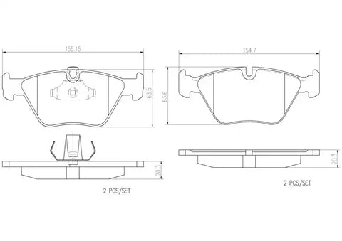 BREMBO P06065N DISC BRAKE PAD SET