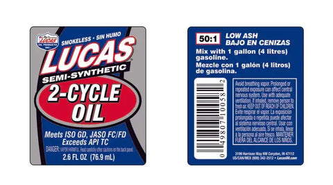 LUCAS OIL 10058 SEMI-SYNTHETIC 2-CYCLE OI
