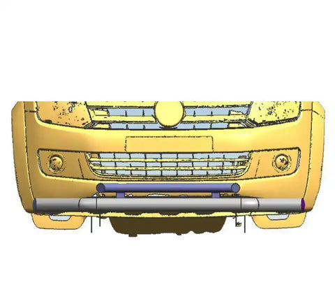 Black Horse Offroad FD-NI03S Bumper Guard Front Runner Mirror Polished Stainless S
