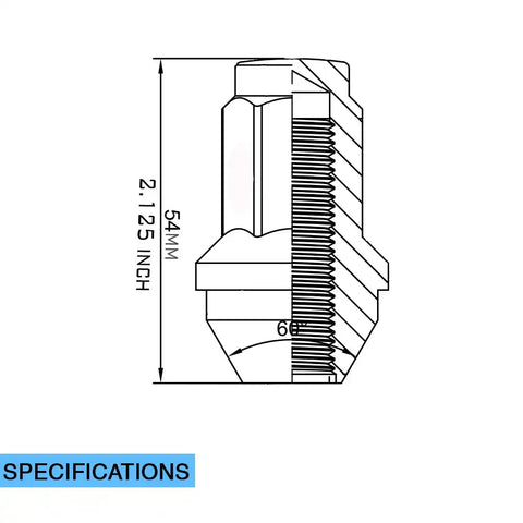 OE LUG-FORD-M14 2 BLK