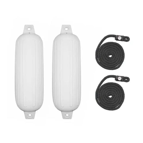 6' X 22' BG FENDER 2 PK.WHITE W/BLK